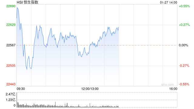 快讯：港股恒指涨0.21% 科技股上涨理想涨超3%